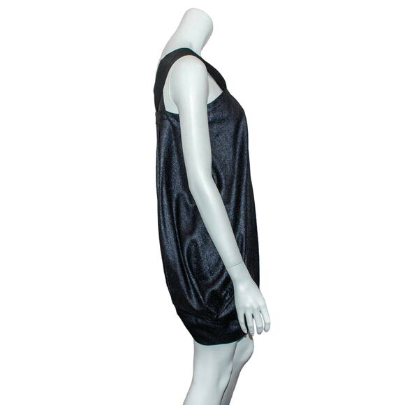 ZERO Maria Cornejo the Bubble Dress Blue Metallic wool Blend Women's Size 2 - Picture 8 of 8